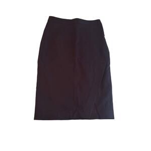 Banana Republic Women's Size 0 Black Pencil Skirt with Slit and Zipper Closure